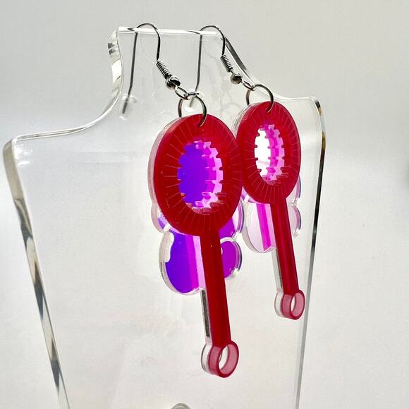 Bubble Wand Earrings - Summer Earrings - Bubble Accessories - Party Earrings - Picture 5 of 11